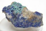 Vibrant Malachite and Azurite on Quartz Crystals - China #213820-1